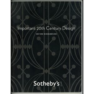 Sothebys Auction Catalog Sale 20th Important Century Design Dec 18 2008 New York